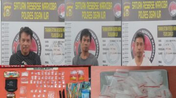Polres Ogan Ilir Ungkap Kasus Peredaran Sabu, Tiga Pengedar Diamankan