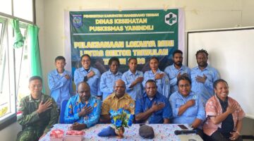 Wujudkan Kemanunggalan TNI-Rakyat, Satgas Yonif 645/GTY Laksanakan Anjangsana Untuk Mempererat Tali Silaturahmi dengan Instansi Terkait